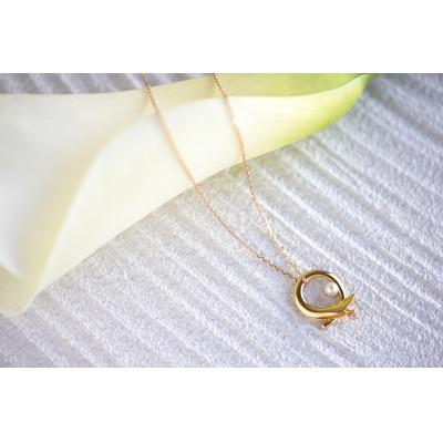 ふるさと納税 藤沢市 Calla K10ダイヤモンド パールネックレス