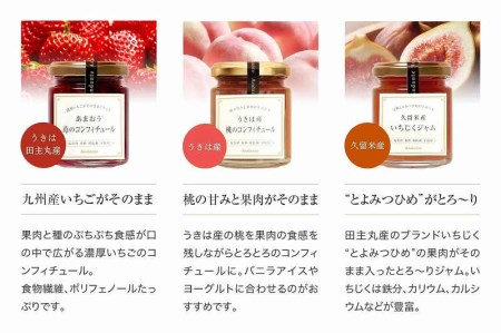 手づくりジャム5種セット_ジャム 手作り セット ジャムセット 5種類 いちご あまおう コンフィチュール いちじく もも 抹茶 ミルク 保存料 香料 増粘剤 不使用 瓶 詰め合わせ イソマルオリゴ糖