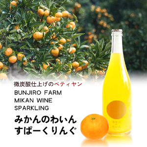 みかんワイン お酒 スパークリング 文次郎農園 小豆島 みかんワイン【750ml】
