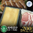 【ふるさと納税】ローズポーク 200g 味噌漬け （茨城県共通返礼品）