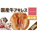 【ふるさと納税】精肉店がこだわった【中小型犬向けおやつ】国産牛アキレス　50g×2　無添加 手作り