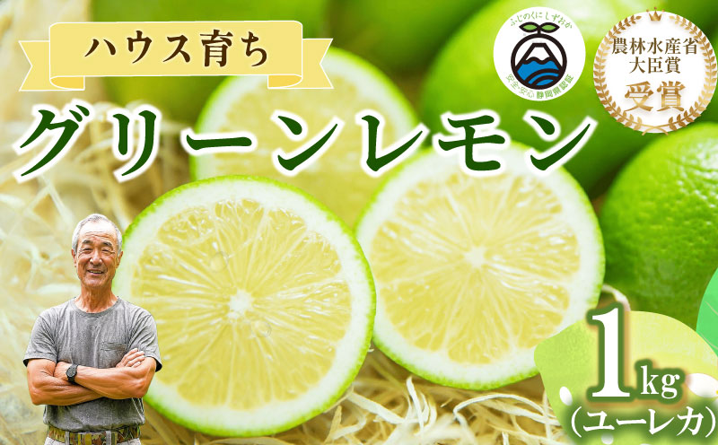 【農林水産大臣賞  先行予約 国産 レモン】選べる 内容量 グリーンレモン 1kg れもん 酸味 甘み 防腐剤不使用 産地直送 大関農園  静岡県 牧之原市
