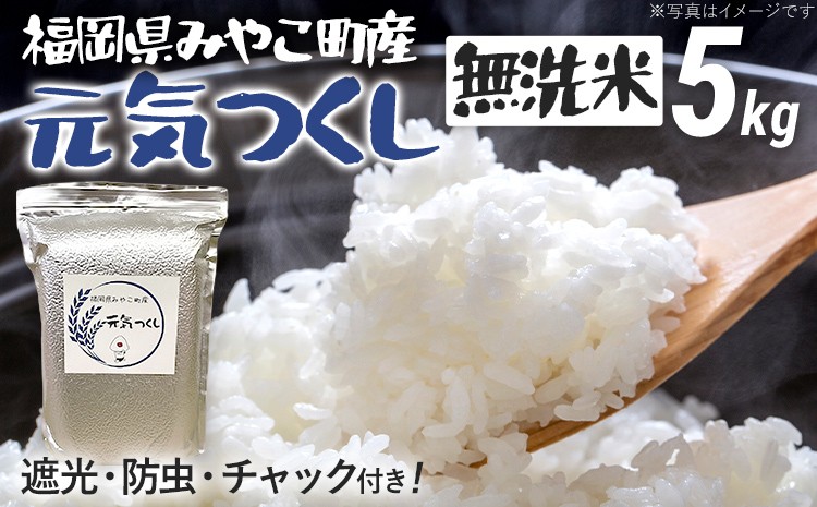 
            福岡県 みやこ町産 元気つくし （無洗米） 5kg 【期間限定】 米 チャック付き チャック 防虫 ごはん おにぎり おやつ 福岡県 福岡 九州 グルメ お取り寄せ
          
