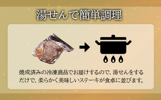 焼成済み湯せんするだけ！馬ヒレ肉のステーキ400g（100ｇ×4枚）190P2903