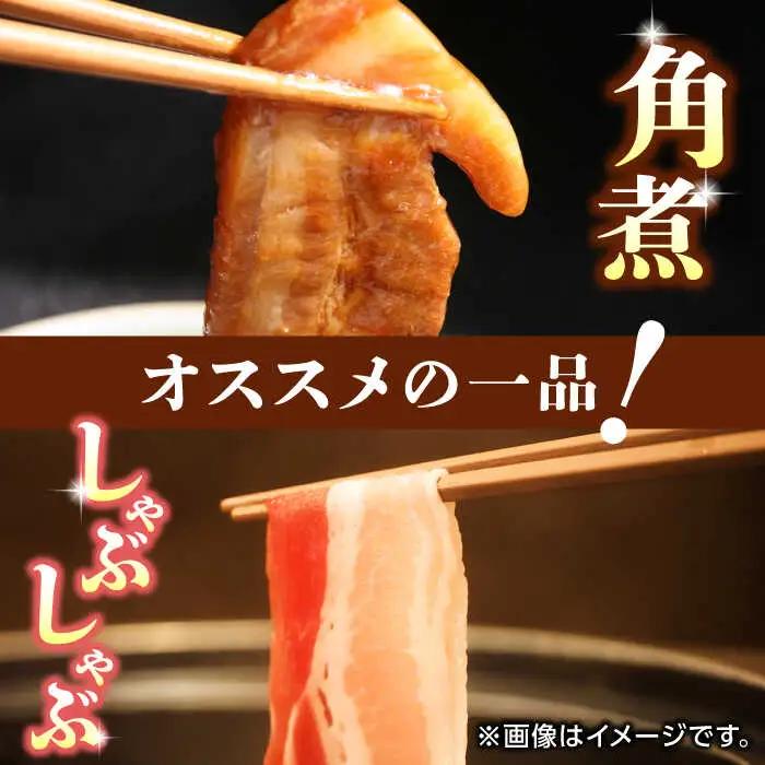 【6回定期便】豚帝 豚バラ ブロック 約1kg【KRAZY MEAT(小田畜産)】[ZCP067]
