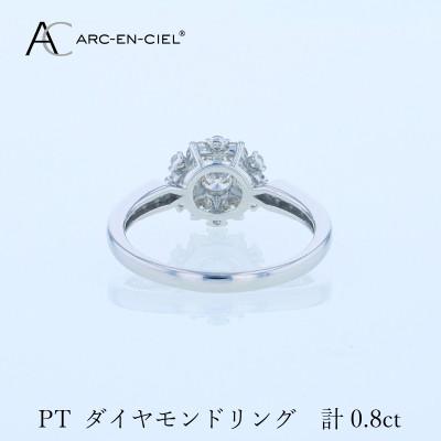 ふるさと納税 泉佐野市 ARC-EN-CIEL PTダイヤリング 計0.8ct【鑑別書付き】サイズ『9号』 J062-4 |  | 03