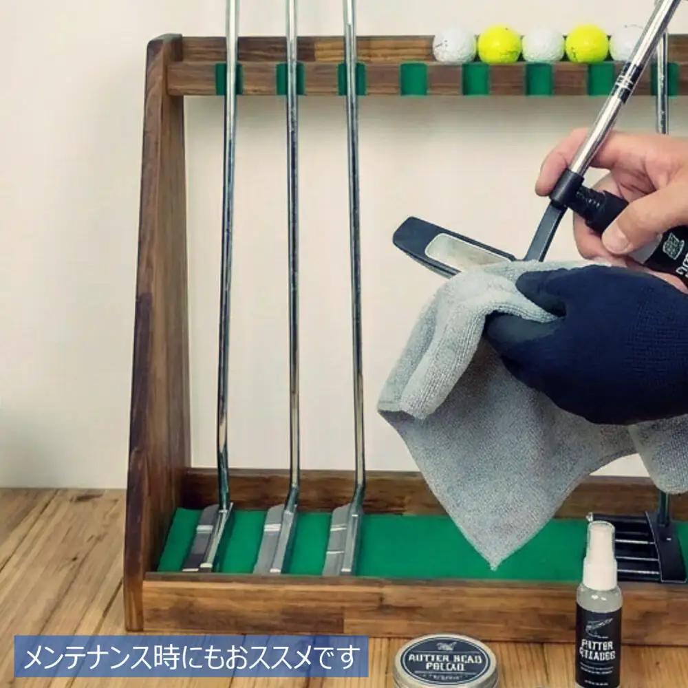 ゴルフクラブスタンド パター 5本用【本体：ブラウン】