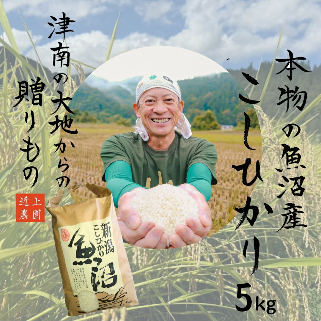 【ふるさと納税】令和7年産 魚沼産コシヒカリ 白米 5kg | 近上農園 魚沼産 こしひかり お米 おこめ こめ コメ ご飯 ごはん ブランド米 おすすめ 人気 ギフト プレゼント 新潟県 津南町