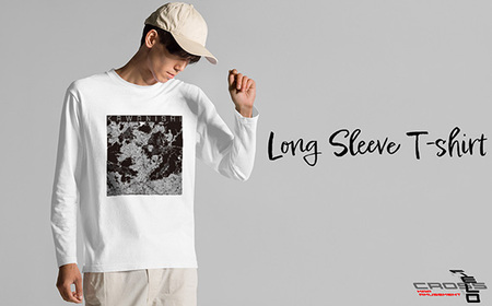 【川西】地図柄ロングスリーブTシャツ（ホワイト）Sサイズ［No.349-01］