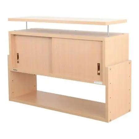 耐震上置き　じしん作くん　幅86cm×奥行29cmタイプ(ナチュラル)　86-29A_家具 収納 棚 耐震 送料無料 ナチュラル オフィス 新生活 リビング オフィス おしゃれ 引っ越し 整理 片付け_【1416348】