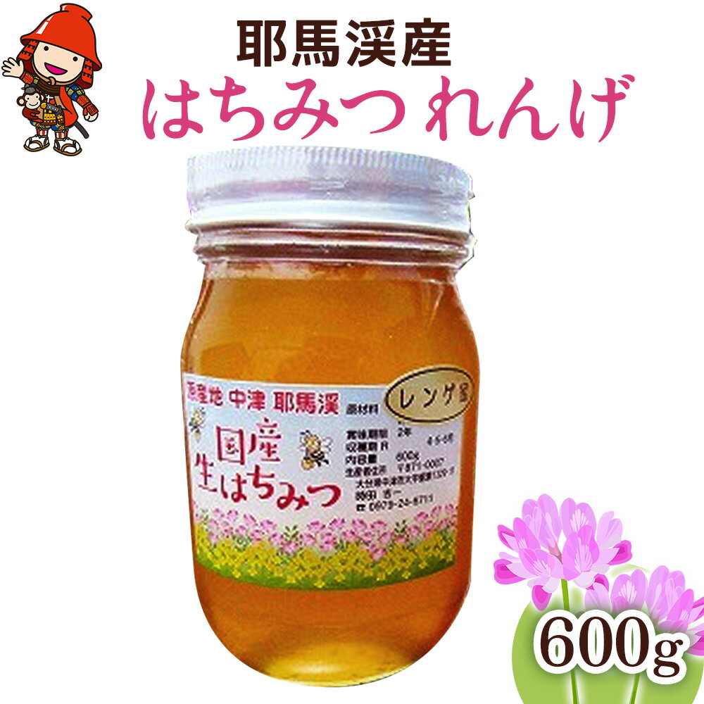 【ふるさと納税】中津・耶馬渓のはちみつ れんげ 600g×1瓶 時田養蜂場 | 国産 蜂蜜 ハチミツ レンゲ 蓮華 大分県産 九州産 中津市 国産 送料無料