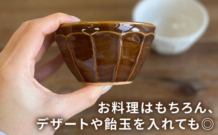 中鉢 面取り（丸）  糸島市 / 工房わらし（宮元 美希）【いとしまごころ】 [ATZ008] 鉢 陶器 シンプル 焼き物 ハンドメイド 普段使い 自宅用 食卓 食器 皿