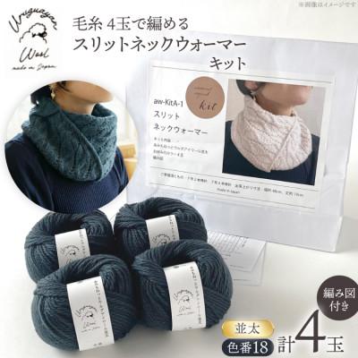 ふるさと納税 江南市 毛糸4玉で編めるスリットネックウォーマーキット 18番色