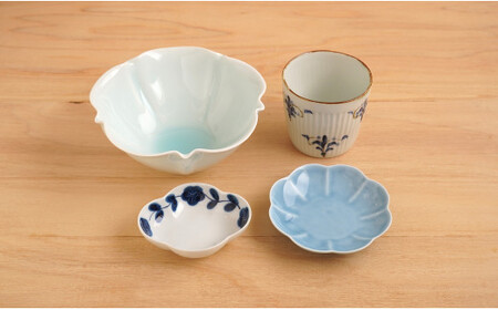 有田焼 涼しげブルー 夏のうつわセット マルシゲ陶器 食器 器 うつわ 陶磁器 皿 ギフト 贈答 35000円 3.5万円 ex002