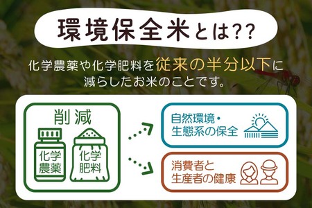 【白米】《定期便3ヶ月》令和6年産 秋田県産 あきたこまち 環境保全米 6kg (3kg×2袋)×3回 計18kg