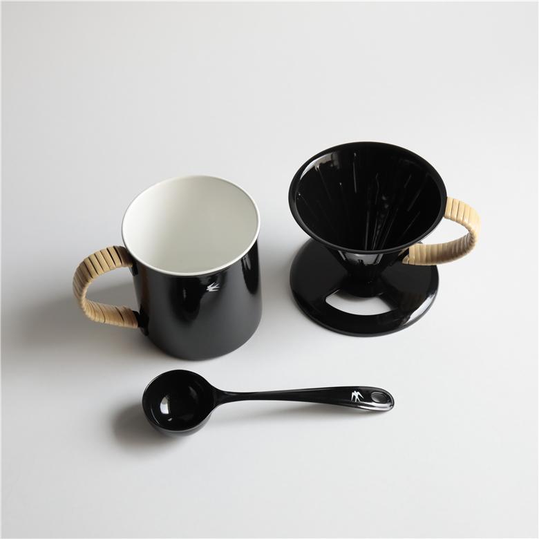 グローカルスタンダードプロダクツ TSUBAME RATTAN / Coffee Dripper & Mug セット / ブラック