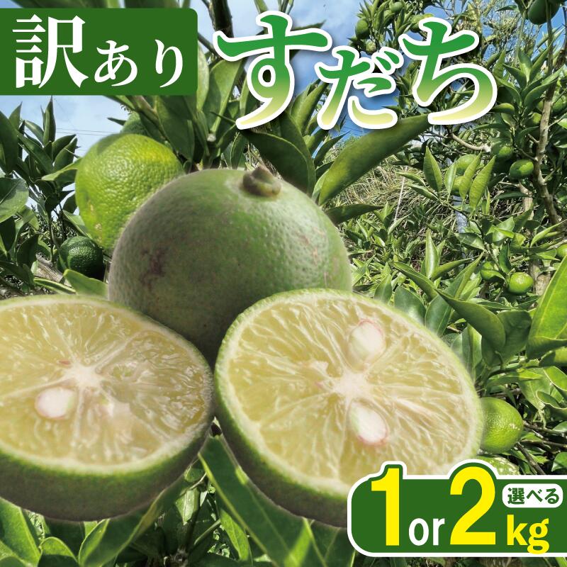 【ふるさと納税】 訳あり すだち 1kg / 2kg サイズ不揃い 家庭用 すだちゼリー すだち果汁 すだち酢 徳島県産すだち 柑橘 果物 訳ありすだち くだもの フルーツ 旬 期間限定 川島えがお倶楽部 2026年8月上旬～発送予定 徳島県 吉野川市