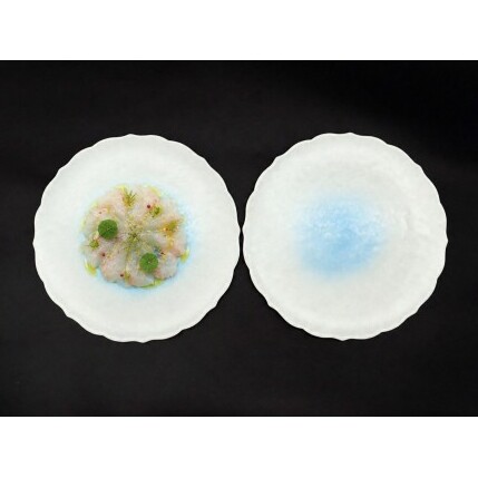 有田焼 白雲桔梗渕 21cm 皿 2枚 セット【深海三龍堂】プレート plate 食器 おしゃれ モダン 和食 洋食 イタリアン パスタ ay114_イメージ2