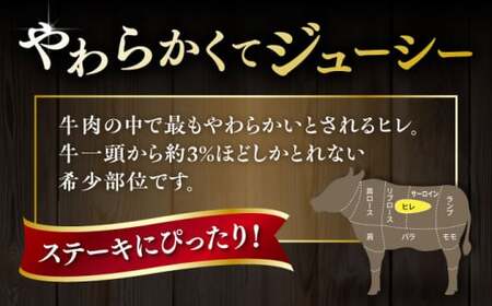 【全12回定期便】【A4/A5等級】博多和牛 ヒレステーキ 1kg (100g×10枚) 糸島市 / ヒサダヤフーズ 黒毛和牛 牛肉 ヒレ肉 雌牛[AIA095]