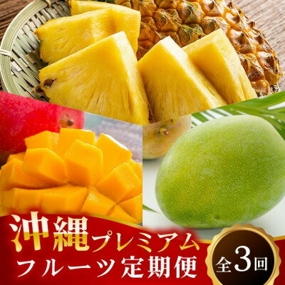 【ふるさと納税】【発送月固定定期便】沖縄プレミアムフルーツ(アップルマンゴー/ゴールドバレル/キーツマンゴー)全3回【配送不可地域：離島】【4066383】