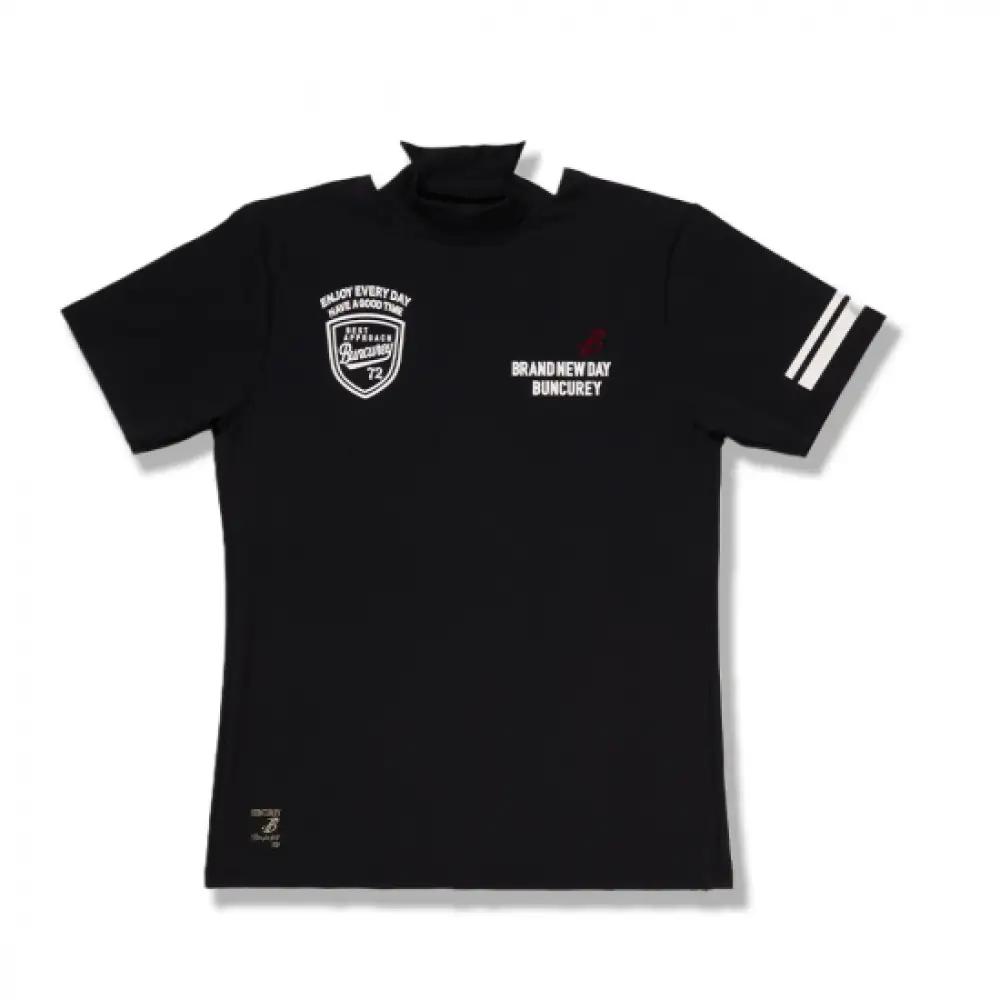 BUNCUREY　ゴルフウェア　半袖モックネック（BM23SS-02-044）ブラック／サイズ5