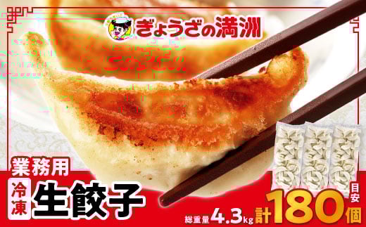 
業務用冷凍生餃子3袋(180個)　ぎょうざの満洲【1238206】
