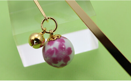 A10-130 二宮閑山 有田焼ブックマーカー2個 桜紋様 青桜紋様