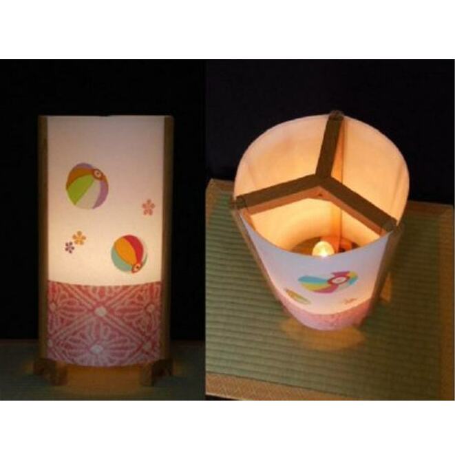 着物生地で作ったおしゃれな行灯（あんどん） カラフルな紙風船 030D061_イメージ3