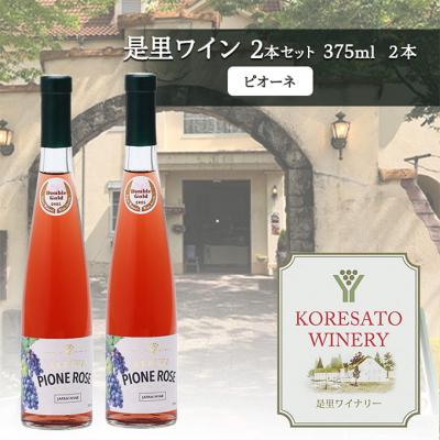 ふるさと納税 赤磐市 是里 ワイン 果実酒 ピオーネ 375ml 2本[NO5765-1263]