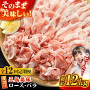 【ふるさと納税】 【全12回定期便】 五島美豚 薄切り セット ロース・バラ1kg 国産豚 豚肉 ブランド豚 五島市/ごとう農業協同組合 [PAF016]