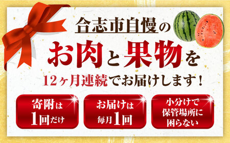 【全12回定期便】合志市肉と果物定期便プレミアムコース[AYZZ011]