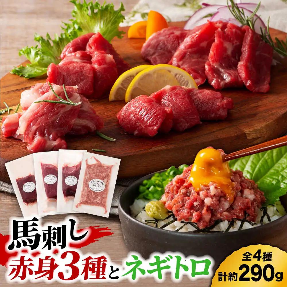 【熊本特産】赤身馬刺し3種とネギトロの詰め合わせ 3891【有限会社スイートサプライなかぞの】[ZDT157]