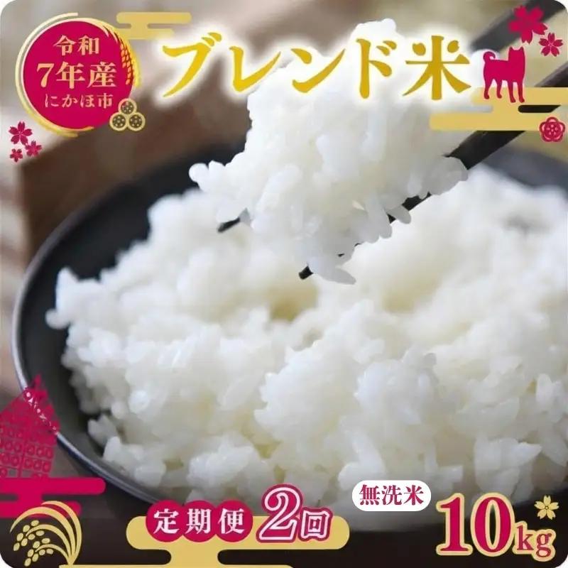【定期便2か月】無洗米 ブレンド米 10kg  令和7年度産 無洗米