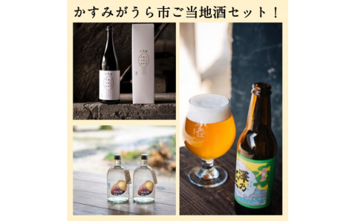 
かすみがうら市ご当地酒セット!　熟成焼き芋焼酎・日本酒大吟醸・クラフトビール【1411285】
