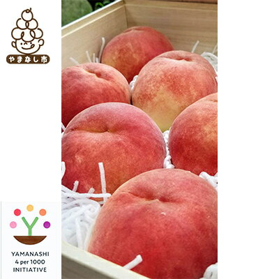 【ふるさと納税】数量限定!【高級桃桐箱入り】5～6玉入り　山梨市産地直送　約2kg箱【配送不可地域：離島】【1178164】