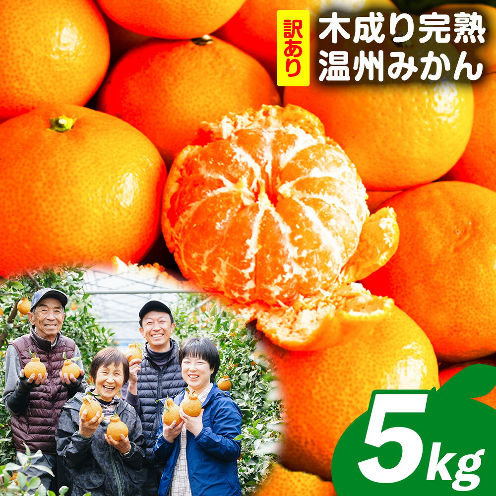 【ふるさと納税】訳あり 木成り完熟温州 みかん 約 5kg ミックスサイズ 和歌山県産 まるまつ農園《2025年12月上旬-2026年1月末頃出荷》 和歌山県 日高川町 温州みかん みかん 完熟