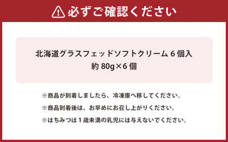 北海道グラスフェッドソフトクリーム6個入 ソフトクリーム オーガニック グラスフェッドミルク アイス デザート スイーツ