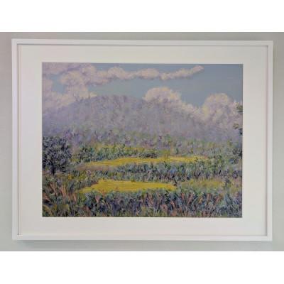 ふるさと納税 天理市 風景画・景行天皇陵〜三輪山【山辺の道】(A2サイズ複製・額装込) |  | 02