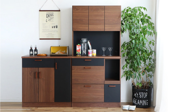 家具 キッチンカウンター 棚 たな 国産 収納  シンプル