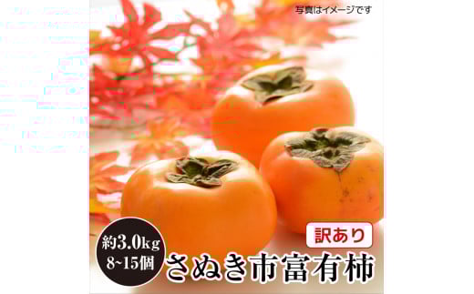 
            訳あり 富有柿 約3kg(約8個～15個) 柿 かき 果物 フルーツ
          