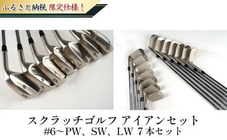 ふるさと納税限定仕様！スクラッチゴルフ　アイアンセット ＃6～PW、SW、LW　７本セット NS-850（R）