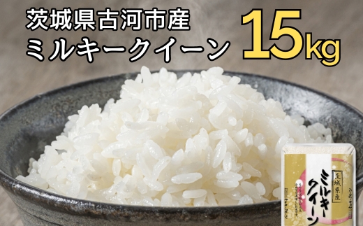 【新米】令和6年産 古河市産ミルキークイーン 15kg（5kg×3袋） | 米 こめ コメ 15キロ ミルキークイーン みるきーくいーん 古河市産 茨城県産 贈答 贈り物 プレゼント 茨城県 古河市 直送 産地直送 送料無料 _DP22