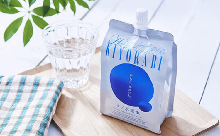 ナノ水素水キヨラビ 300ml×12本 水 水素水 天然水 飲料水 ミネラルウォーター アルミパウチ パウチ 国産 九州産 熊本県産 菊池市産 送料無料《90日以内に出荷予定(土日祝除く)》---03