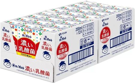 朝のＹｏｏ濃い乳酸菌 紙パック ( 200ml × 24本 ) 伊藤園 | 飲料 ドリンク 乳酸菌 ビフィズス菌 配合 | 脂肪ゼロ 健康 人工甘味料 不使用 長野県 松本市 ふるさと納税