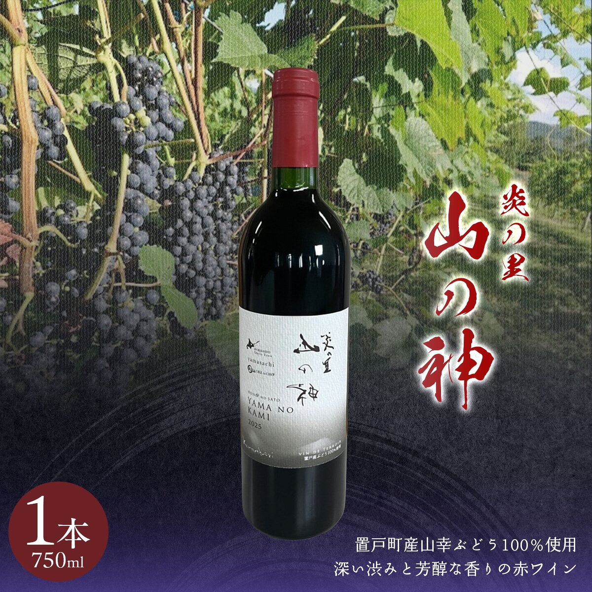 【ふるさと納税】山の神 赤ワイン 1本 【ふるさと納税 人気 おすすめ ランキング ワイン 赤ワイン マイルド 飲みやすい 地域密着 復活 北海道 置戸町】 OTI001