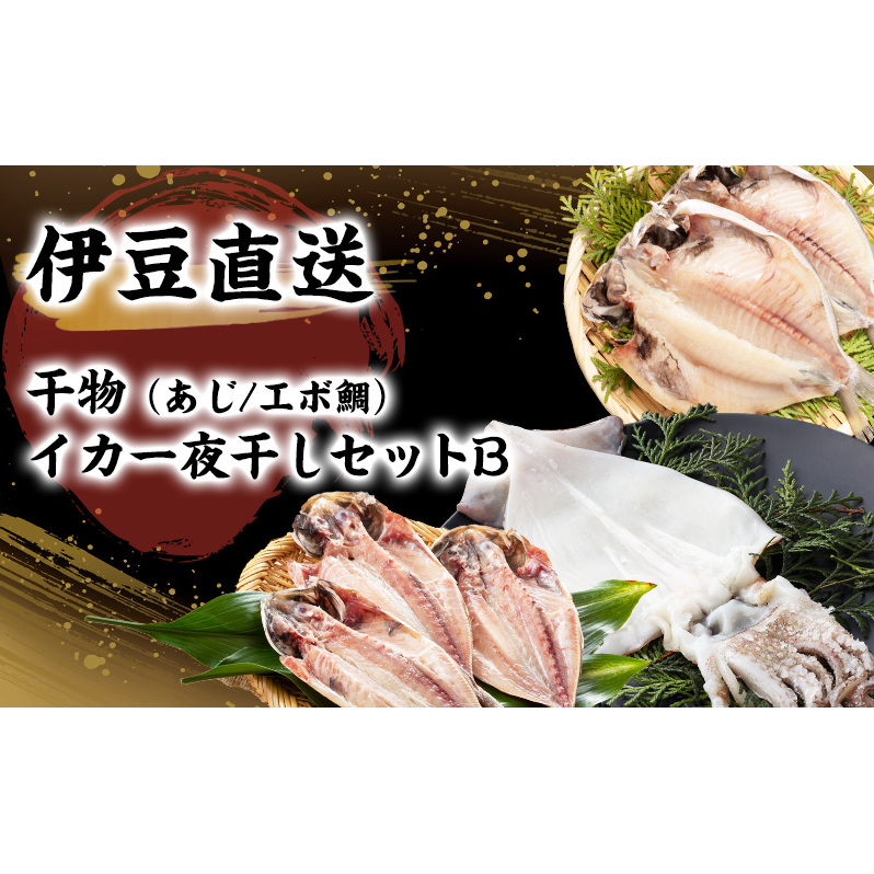 干物 静岡 伊豆直送 あじ 12尾 えぼ鯛 10尾 イカ 一夜干し 4尾 定番 詰め合わせ セット B3 鯵 エボダイ 鯛 スルメイカ するめいか 烏賊 ひもの 魚 海鮮 海産物 魚介 魚介類 惣菜 おかず お弁当 水産加工品 伊豆 国産 冷凍