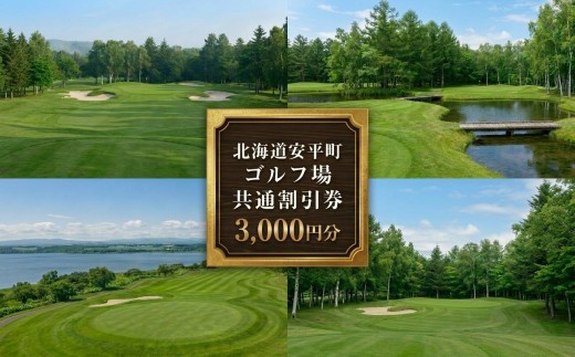 
                  ゴルフ場 利用割引券 北海道 安平町 ゴルフ場共通 早来カントリー倶楽部 アロハカントリー倶楽部　3000円分(1000円×3枚）
                