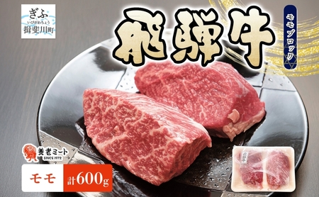 飛騨牛 モモ ブロック 計600g 300g×2p 和牛 黒毛和牛 赤身肉 牛肉 肉 塊肉 ローストビーフ ステーキ 厚切りステーキ カレー シチュー グルメ ギフト お取り寄せ 贈り物 送料無料 養老ミート 冷凍 岐阜県 揖斐川町