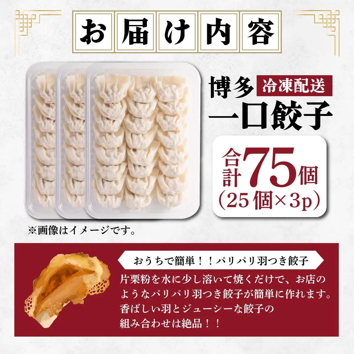  冷凍 博多一口餃子 25個入り×3パック