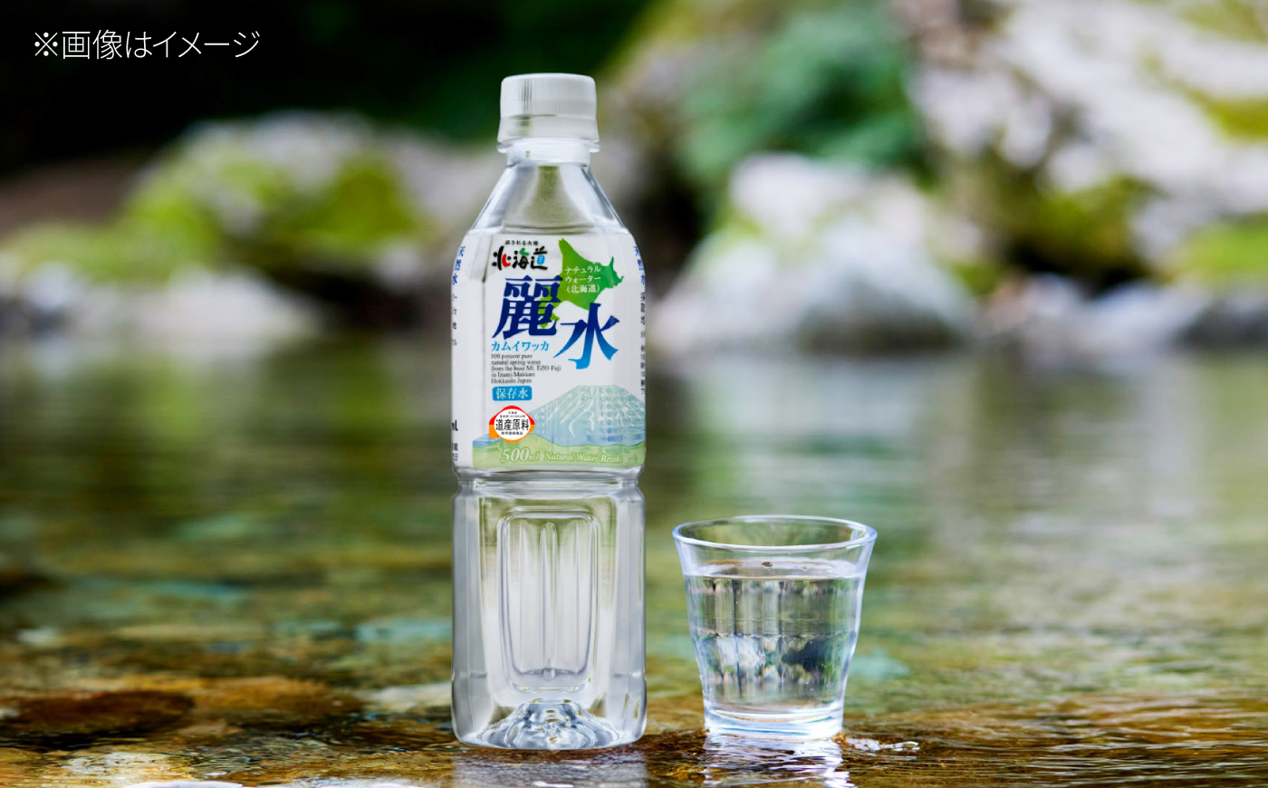 【全12回定期便】【5年保存水】北海道ミネラルウォーター カムイワッカ 麗水 500ml×24本 | 水 ミネラルウォーター 5年 備蓄 軟水 [BPAI010]